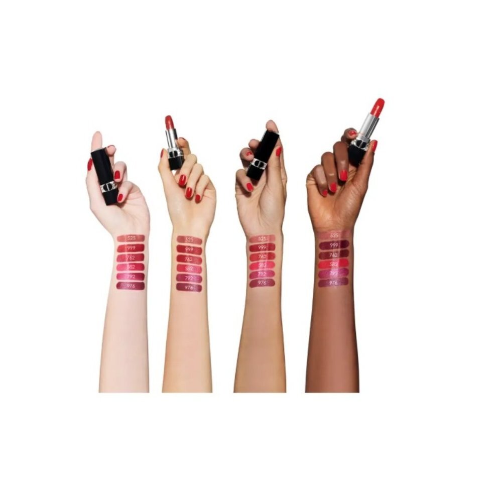 Dior Rouge Lipstick Twin Set-999 Velvet&100 Nude Matte,Shea Butter-2pc-BOXED-NEW - Picture 10 of 15